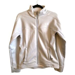 The North Face Women’s Jacket Small Silver Grey Fleece Lined Zip Pockets